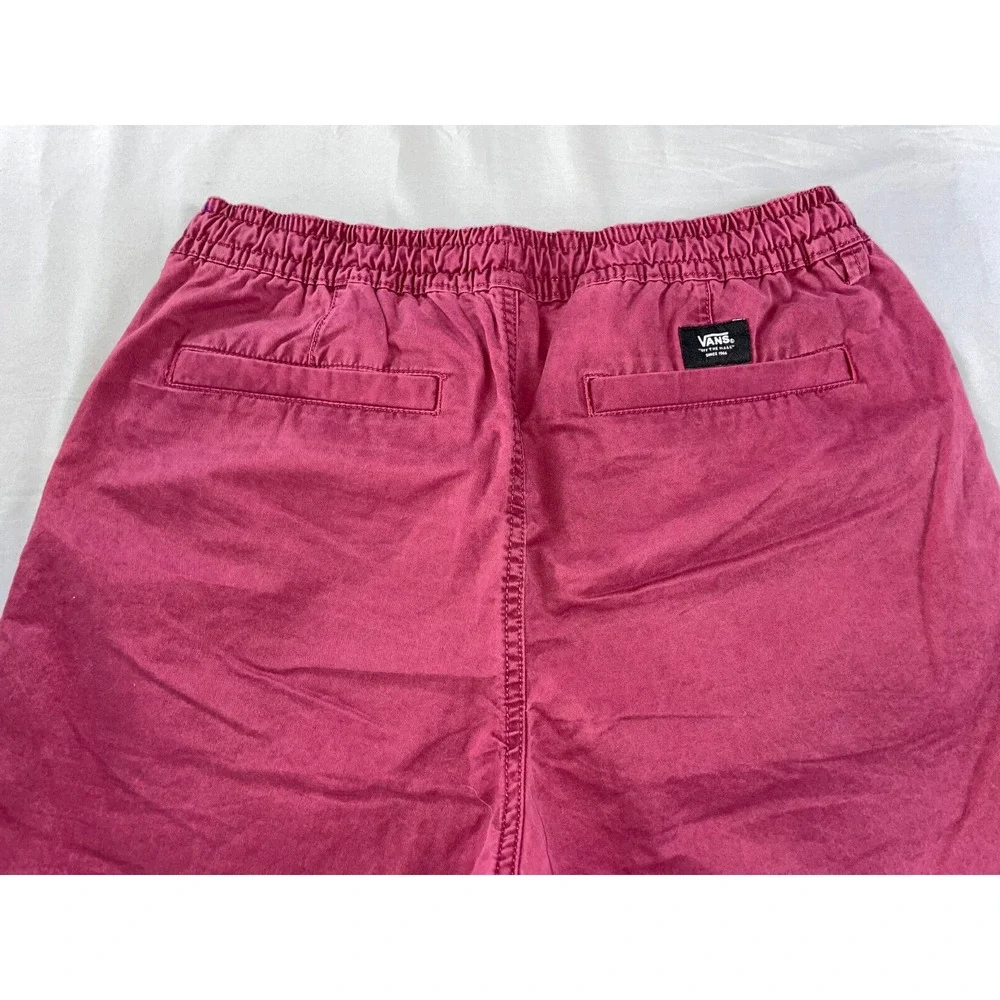 Vans Elastic Waist Jogger Style Chino Skate Shorts. Burgundy, Men's Size M. EUC!